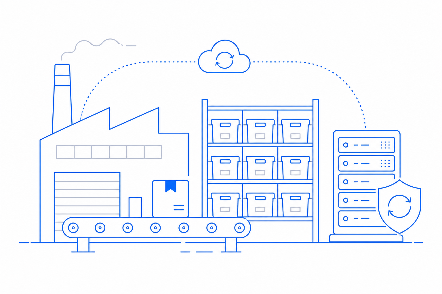 Illustration of how CloudIP serves manufacturing.