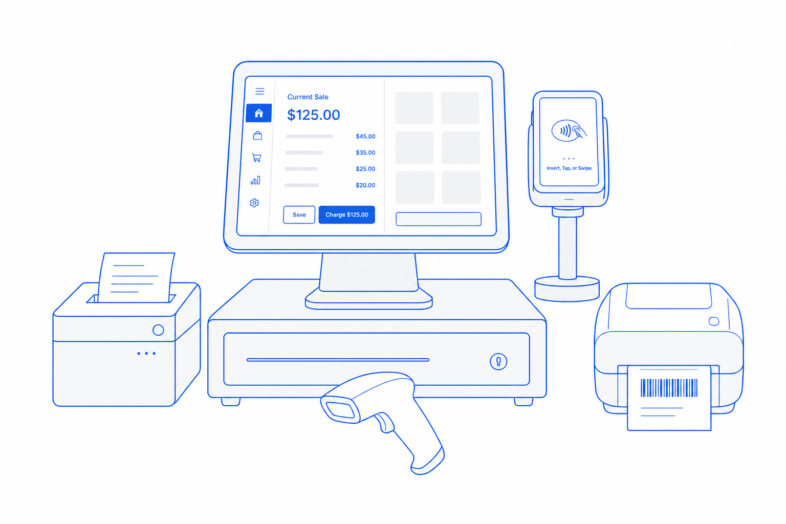 POS Hardware Bundles illustration showing the hardware bundle category.