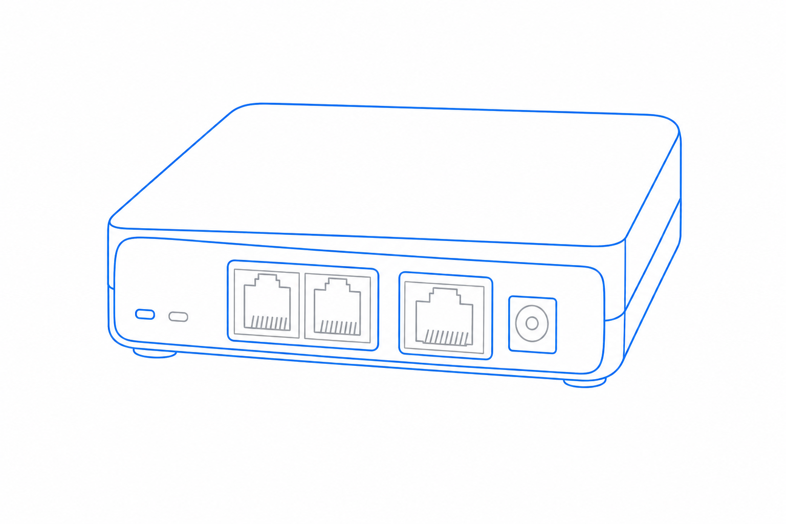 2-Port Analog Telephone Adapter (ATA) product illustration for the CloudIP communications & ucaas hardware catalog.